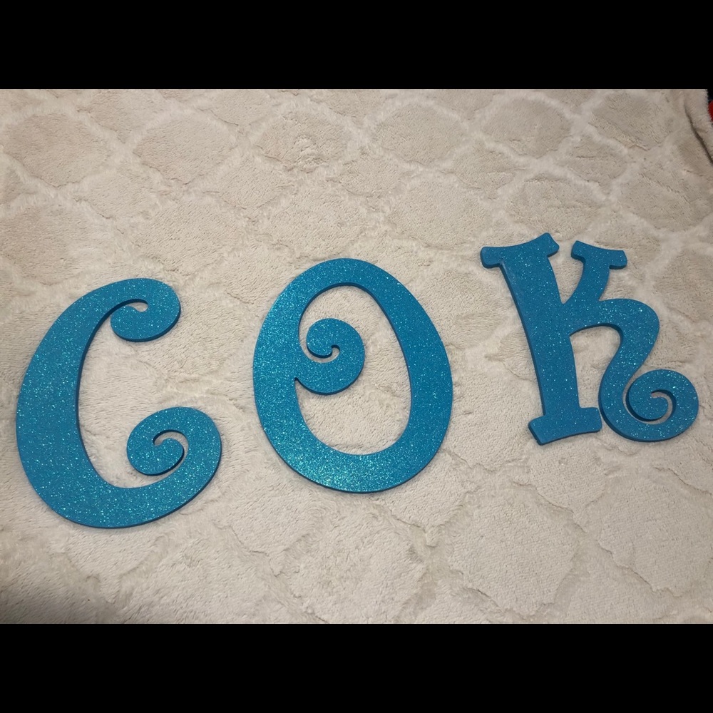 Glitter letters